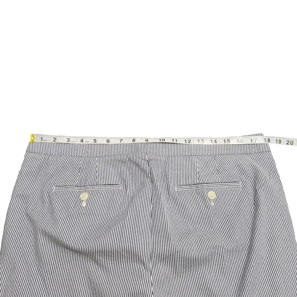 Talbots‎ Chatham Pinstripe Slim Ankle Side Zip Pants Blue/White Womens Sz 14